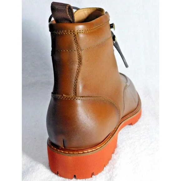 M7 Vince Camuto Brown Men's Kameil Lace-Up Leather Cuero Boots Size 9 M - Picture 3 of 5